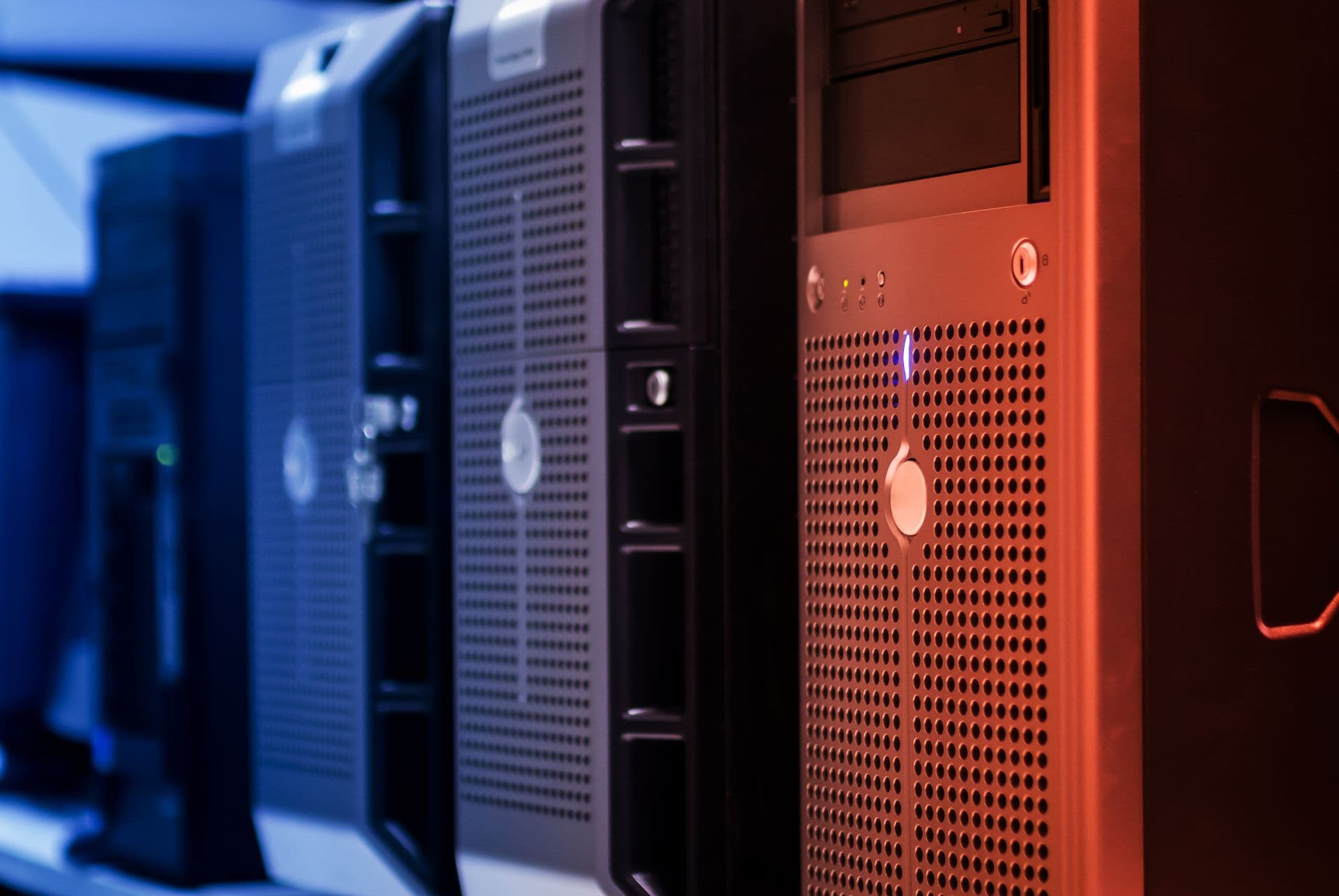 Server racks in a data centre
