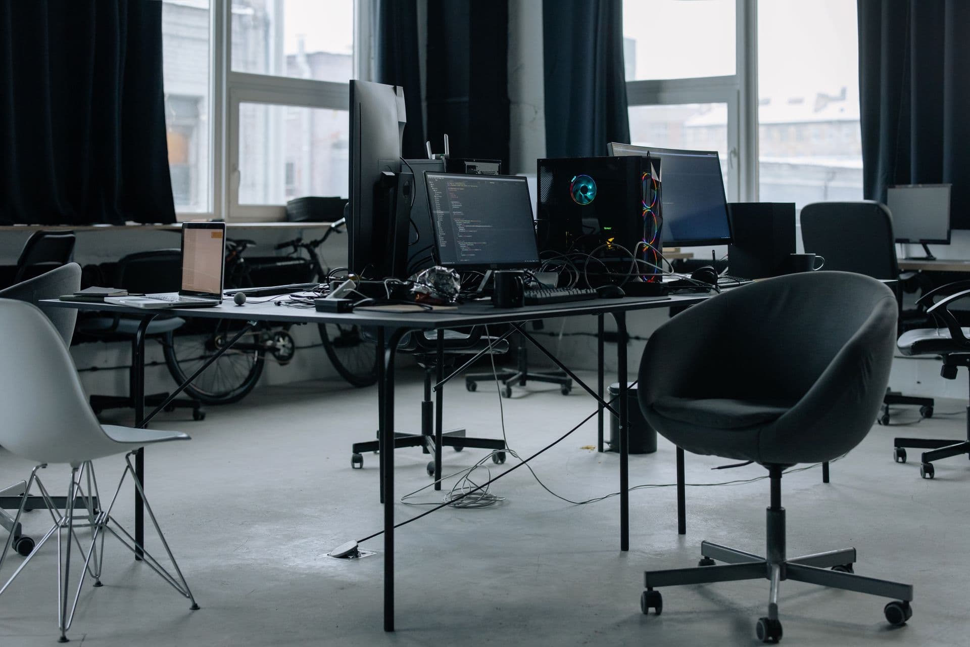 Workspace with a project in progress